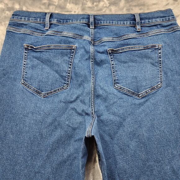 Lands End Jeans Womens 22W Blue High Rise Straight Leg Stretch Denim‎ Casual - Picture 4 of 13